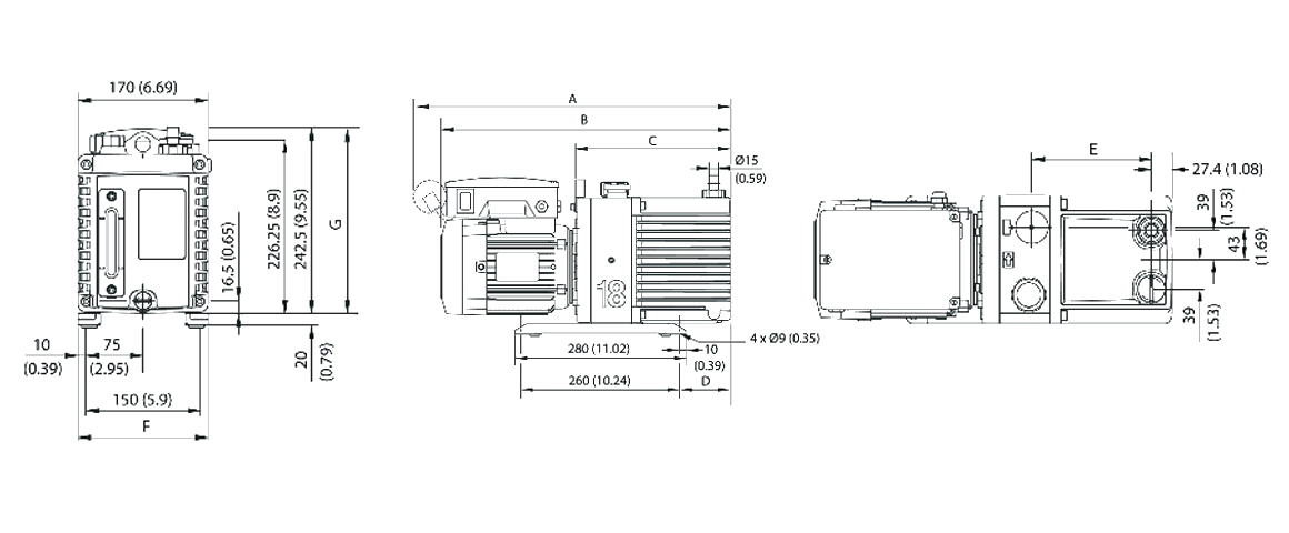 E2M18雙級旋片真空泵 E2M18雙級旋片真空泵